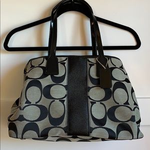 Large Coach Purse with Baby Blue Lining